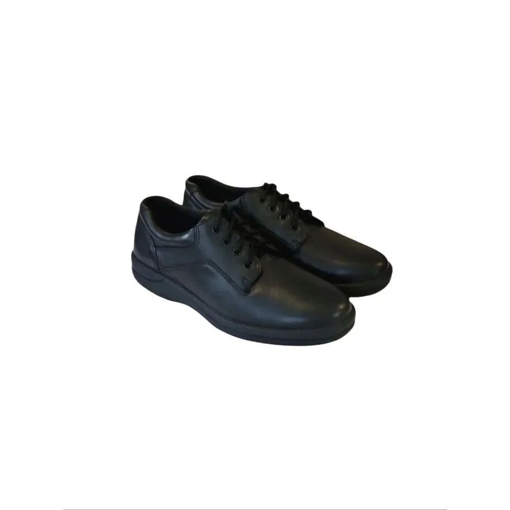 Naturalizer Black Leather Lace-Up Shoe Size 7W